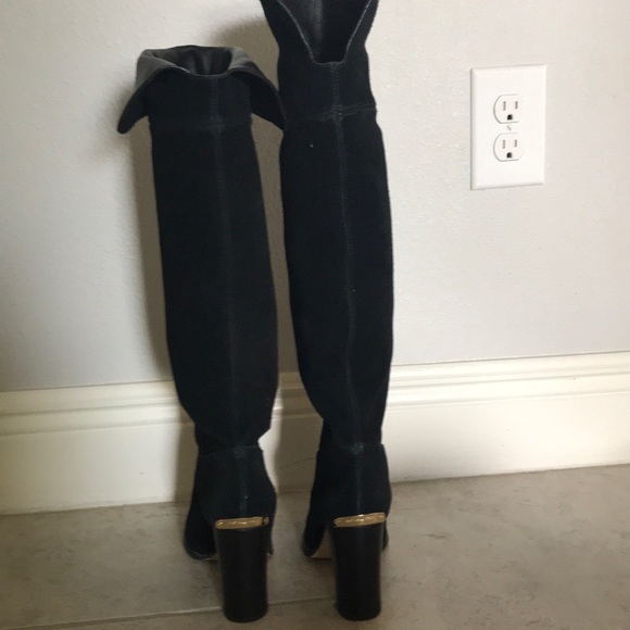 Black suede Michael Kors boots. - Picture 2 of 3